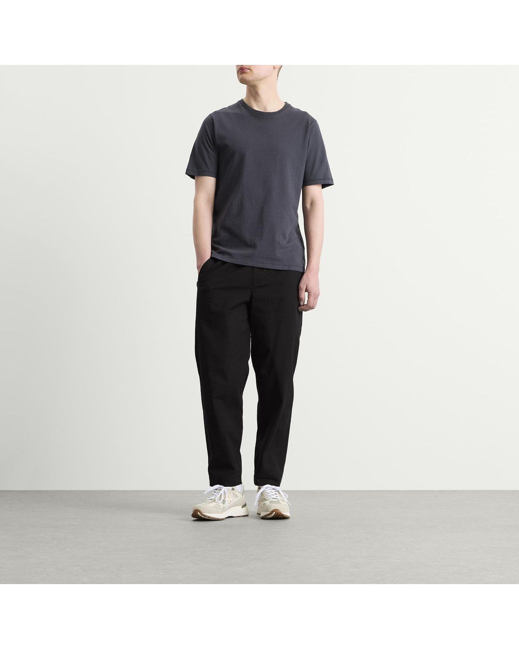 Folk Black Drawcord Assembly Pant for men