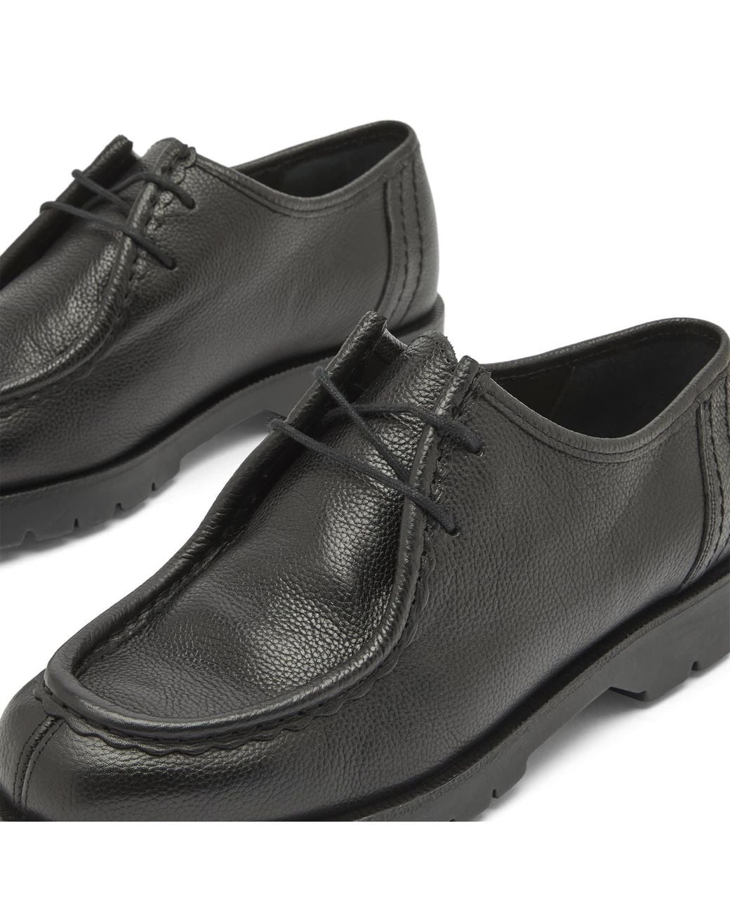 Kleman Black Padror Grain Shoe for men