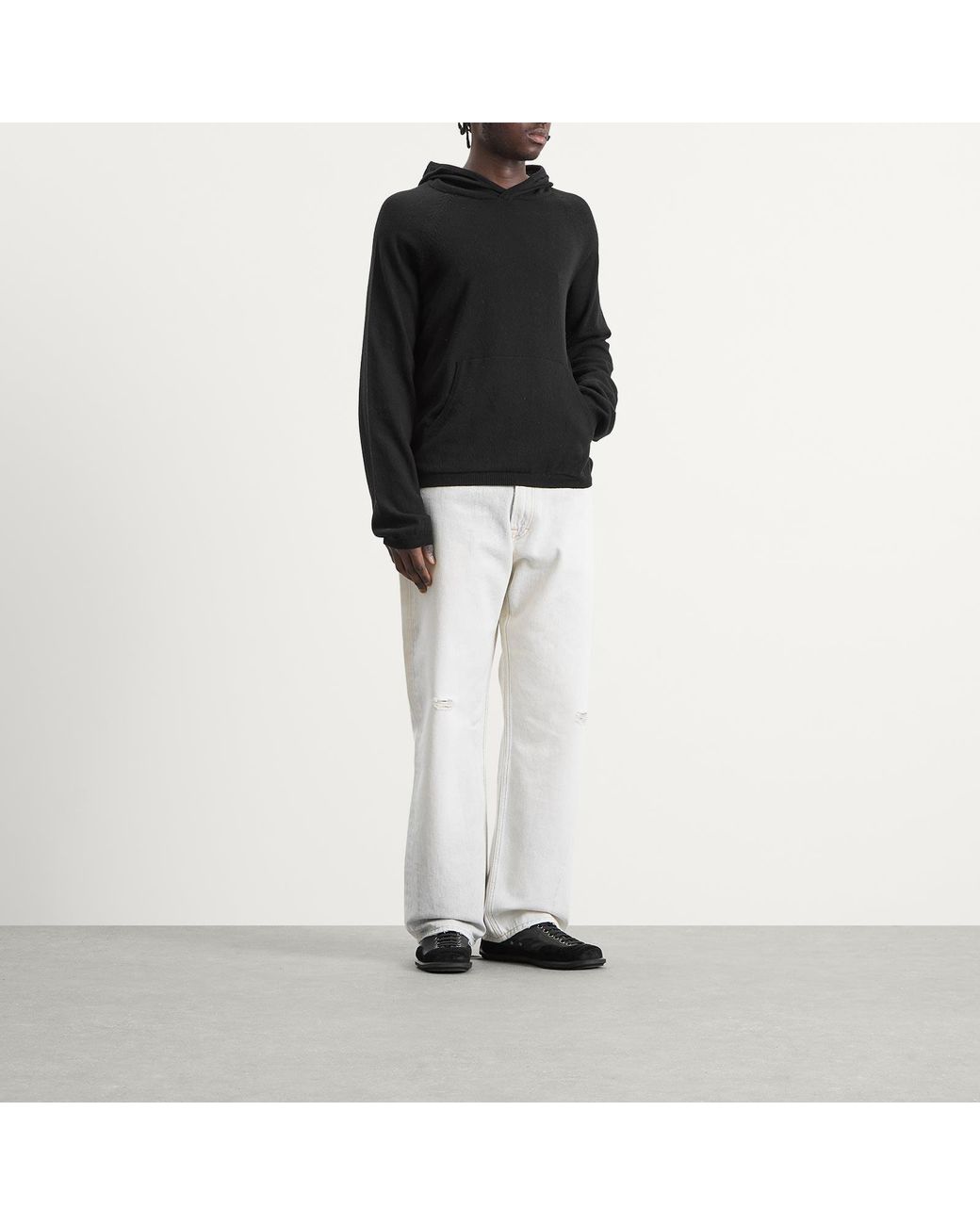 Our Legacy Black Silk Knitted Hoodie for men