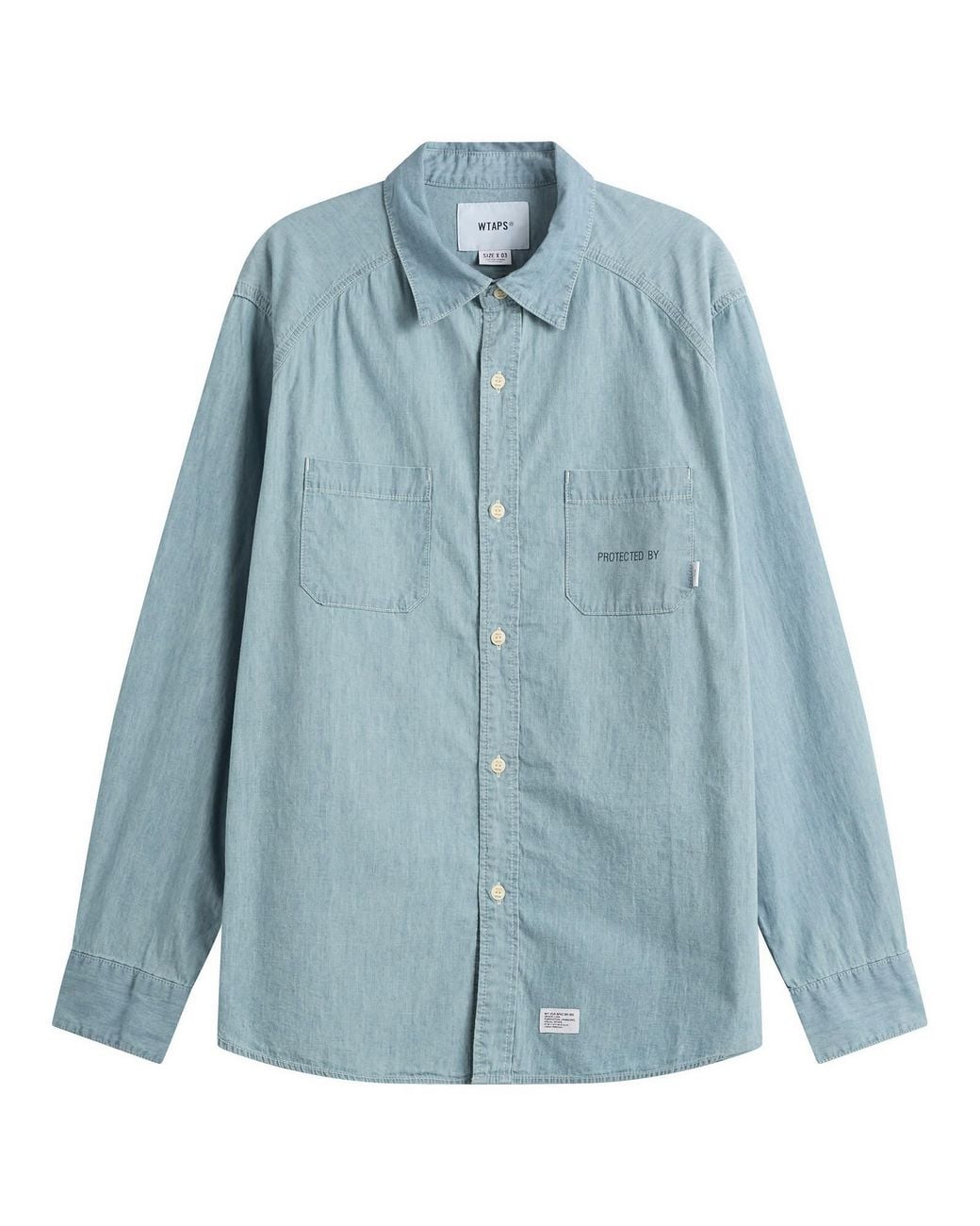 (w)taps Blue Cb Long Sleeve Shirt for men