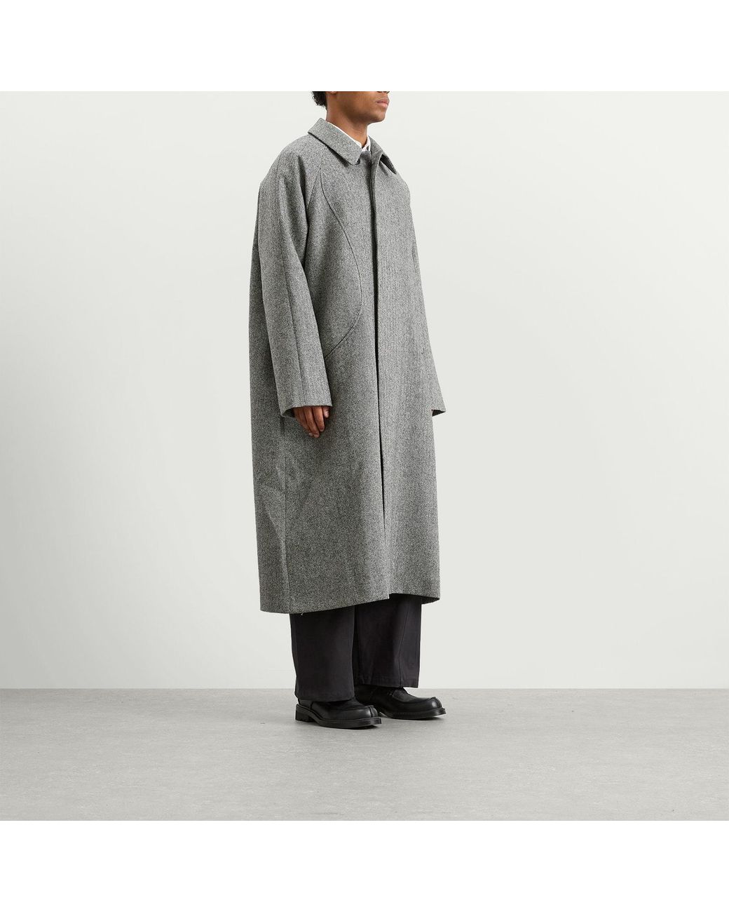 SAGE NATION Gray Takeshi Overcoat for men