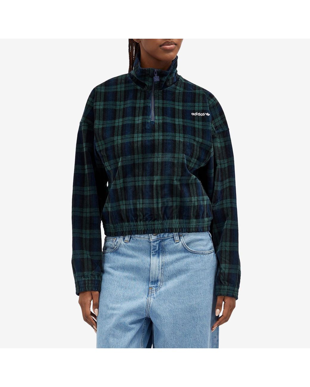 adidas Tartan Half Zip in Blue | Lyst UK adidas Tartan Half Zip in Blue | Lyst UK