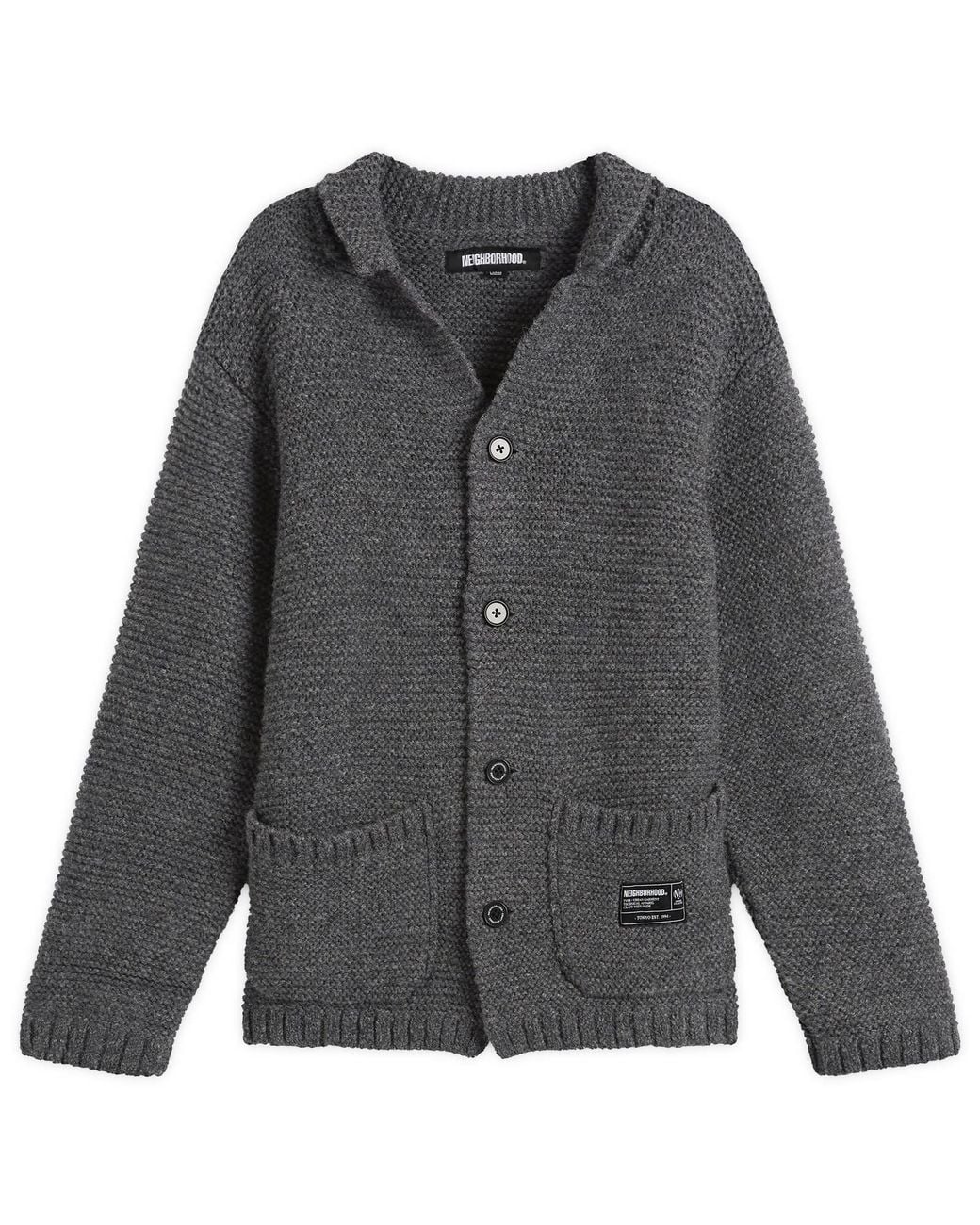 Neighborhood Shetland Knit Jacket in Gray for Men | Lyst
