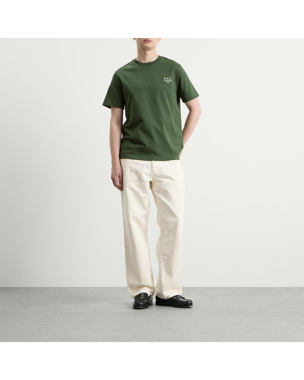 A.P.C. Green Rue Madame Logo T-Shirt for men