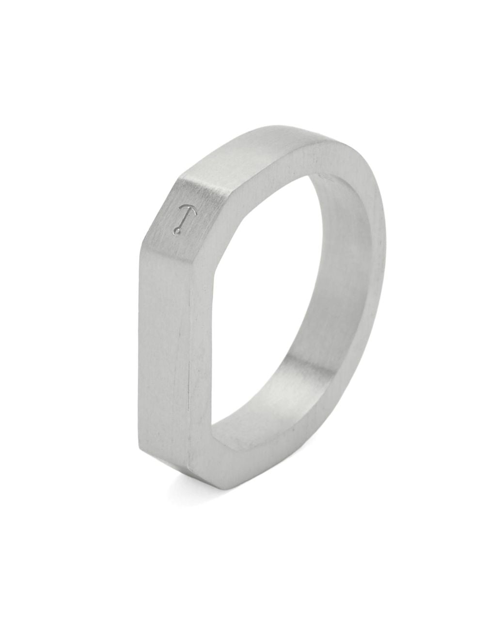 Miansai White Hex Plated Ring for men