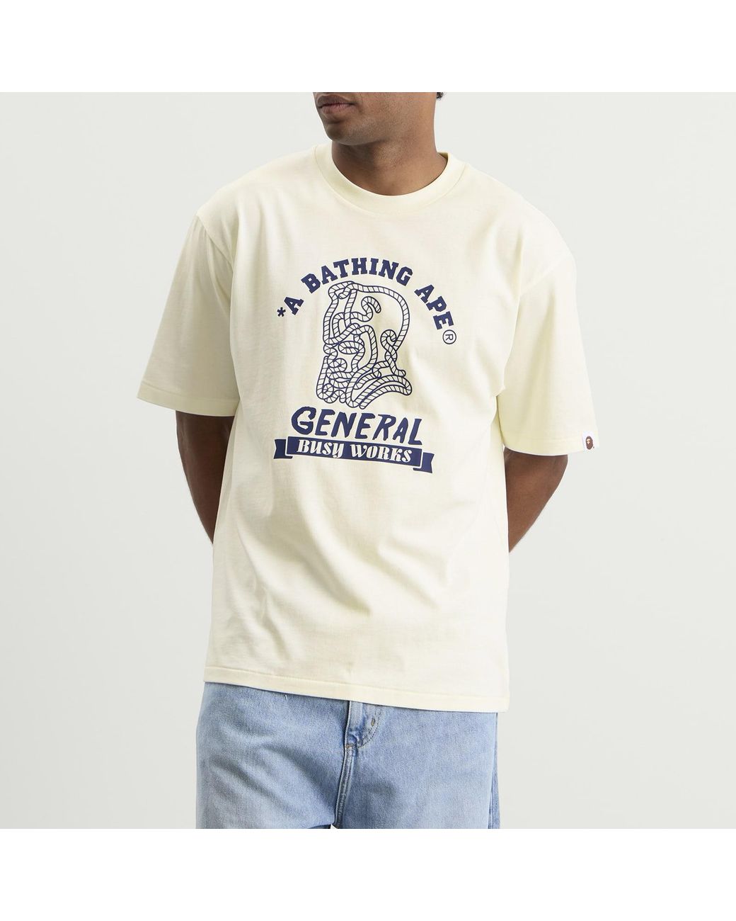 A Bathing Ape Natural General College T-Shirt for men