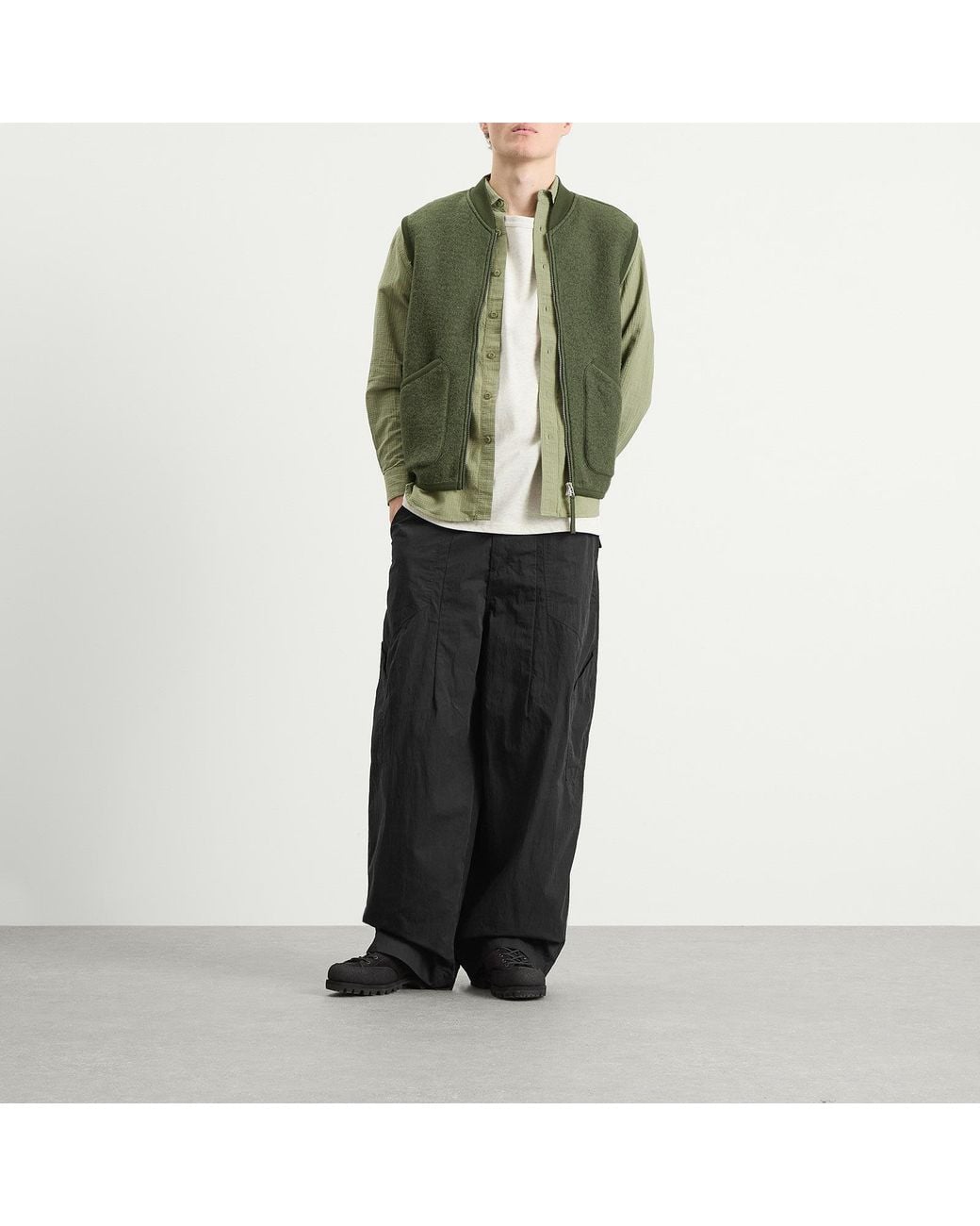 FRIZMWORKS Green Og Seersucker Shirt for men