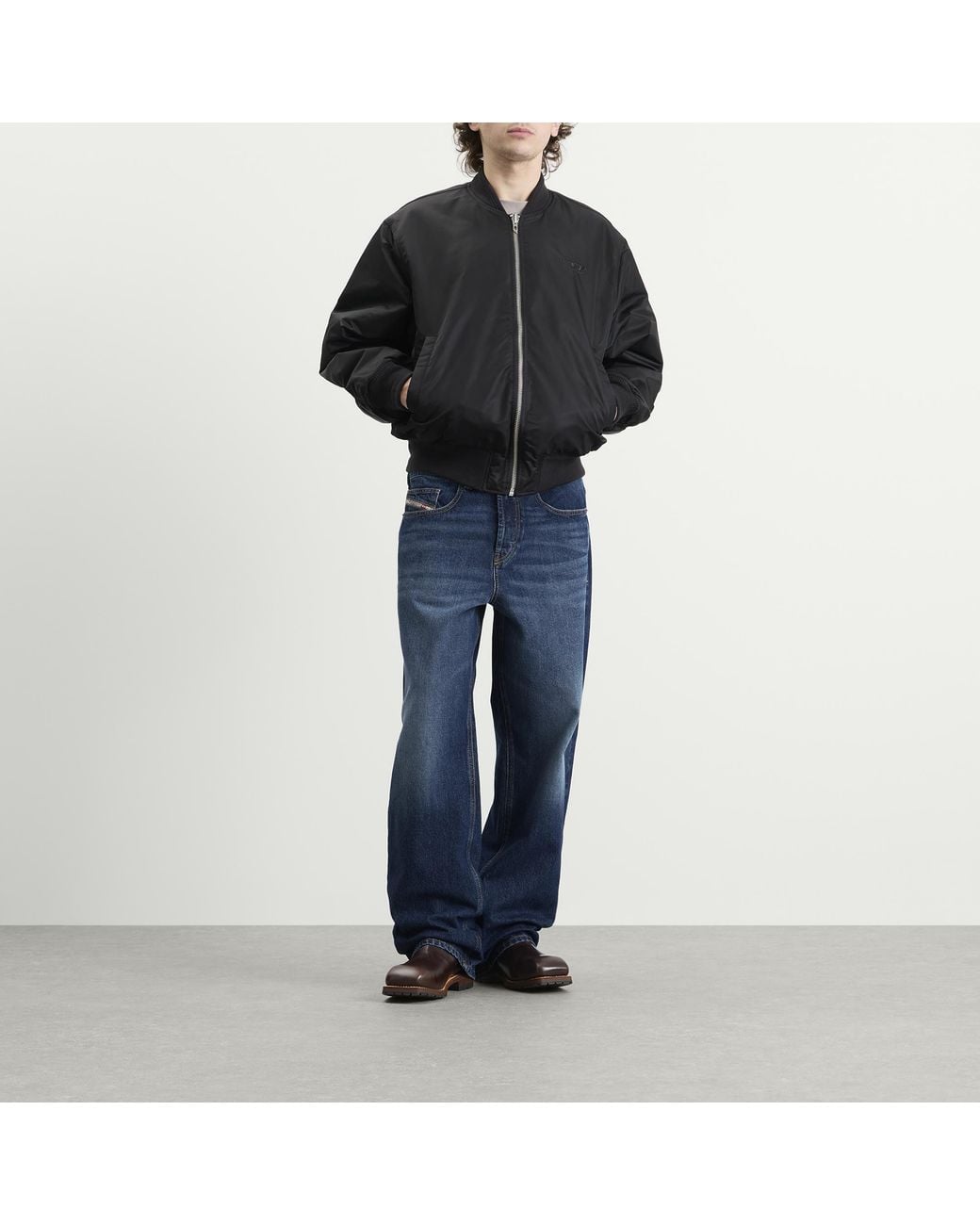 DIESEL Blue 2001 D-Macro Wide Leg Jeans for men