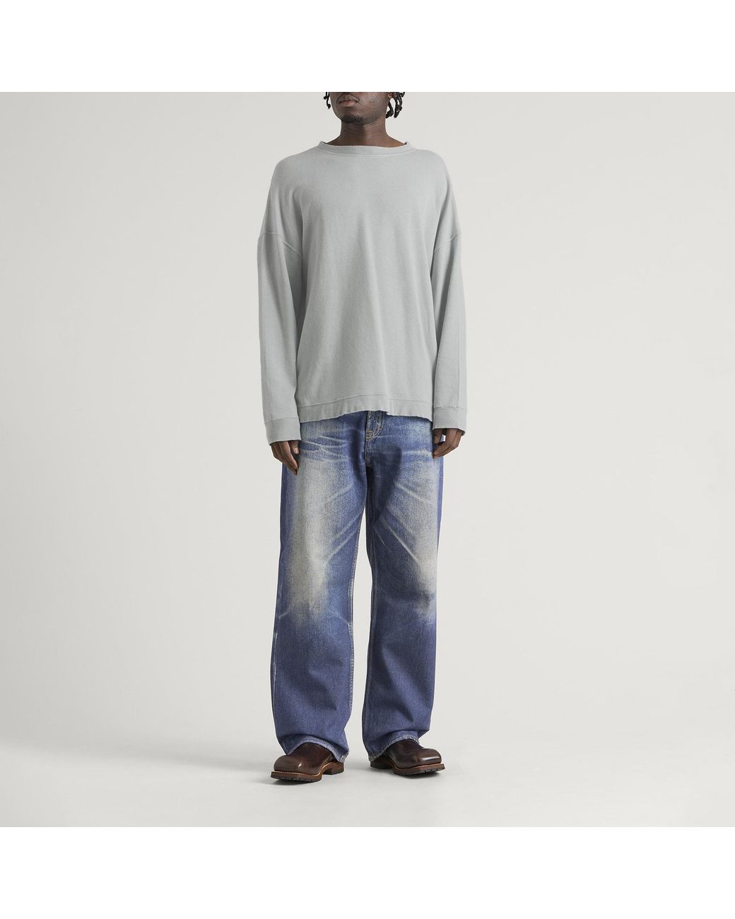 Our Legacy Gray Sunfaded Ash Rogue Loopback Slack Sweatshirt for men