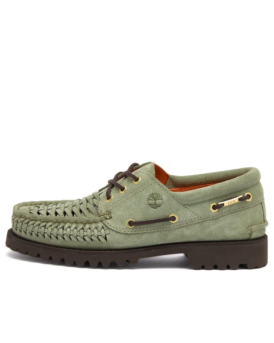 Timberland End. X Authentic 3 Eye Boat Shoe in Green for Men | Lyst