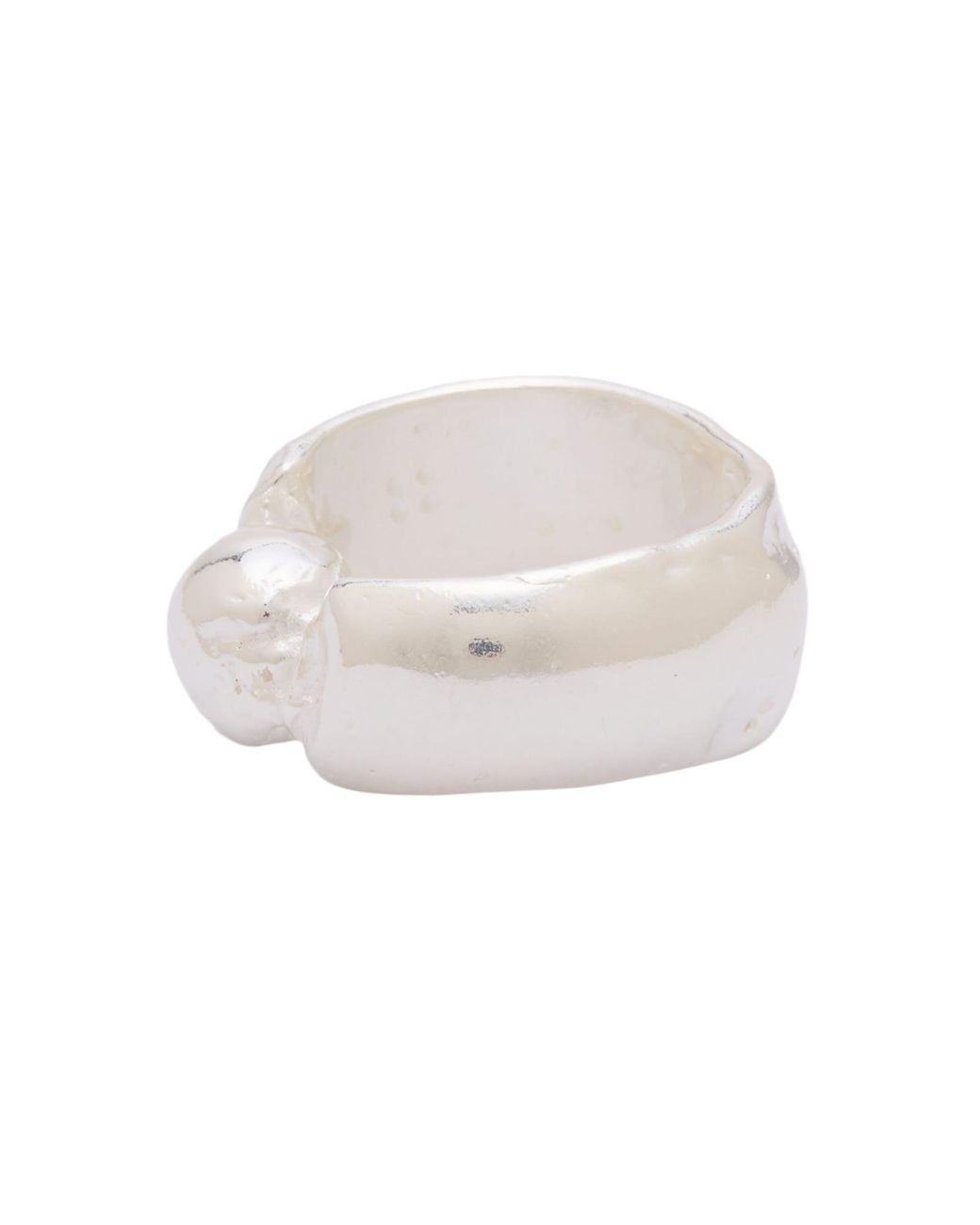 SIMUERO White Sello Luna Ring for men