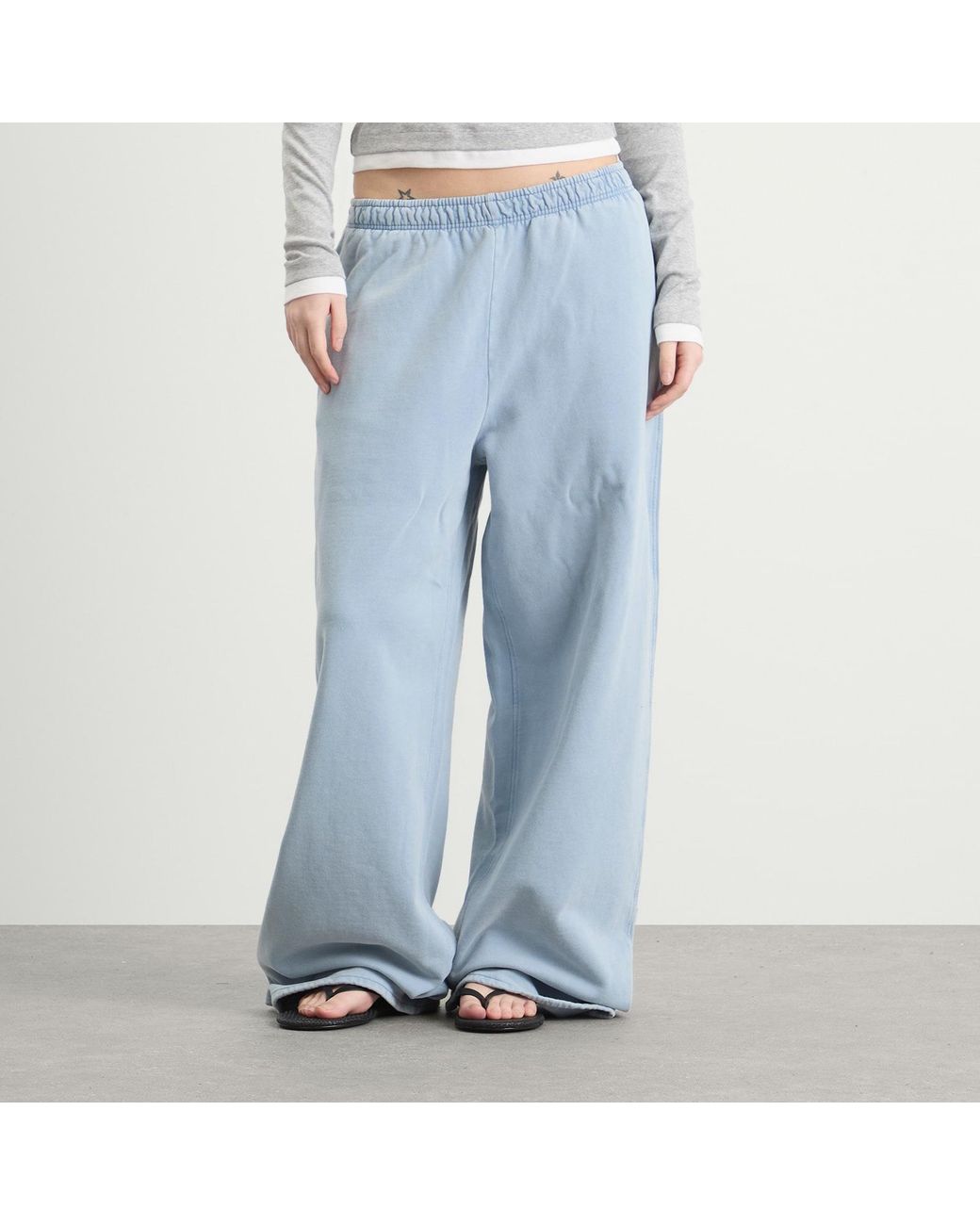 Acne Blue Felin Washed Wide Joggers