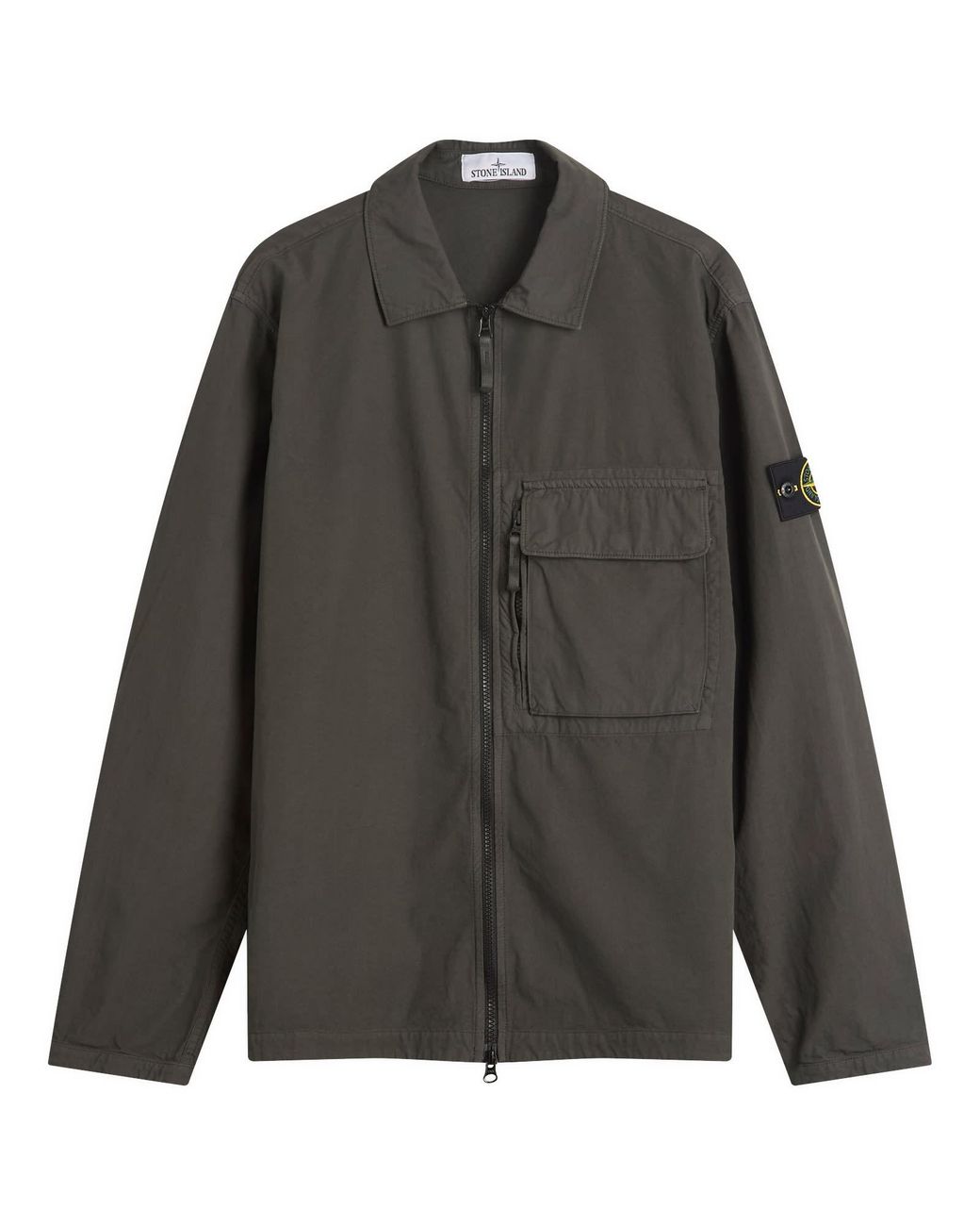 ジャケット・アウター Stone  Canvas Double Zip Jacket Stone Island Canvas Weave Cotton Zip Shirt Jacket in Gray for Men