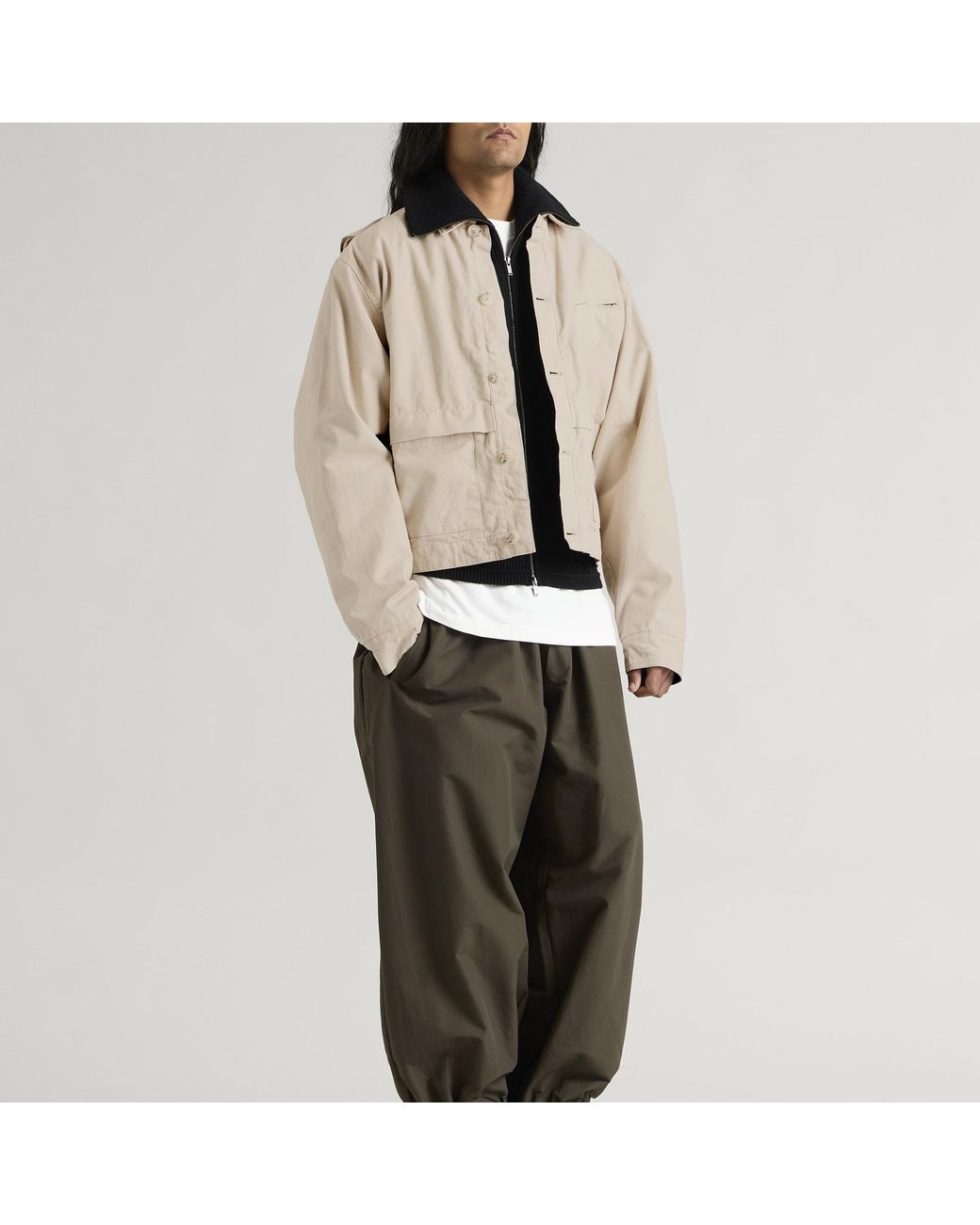 Entire studios Natural Hatch Cotton Jacket for men