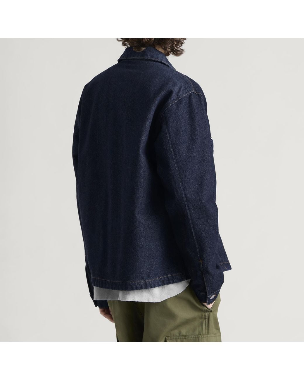 Stone Island Blue Rinsed Denim Jacket for men