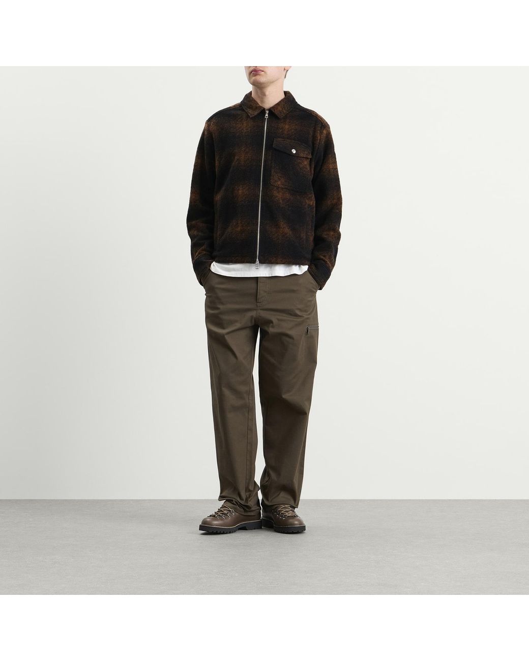 Moncler Black Check Shirt Jacket for men