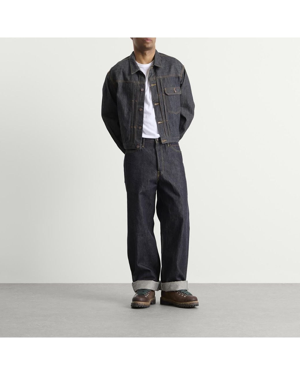 Visvim Black 102Xx Denim Jacket Mud Wash for men