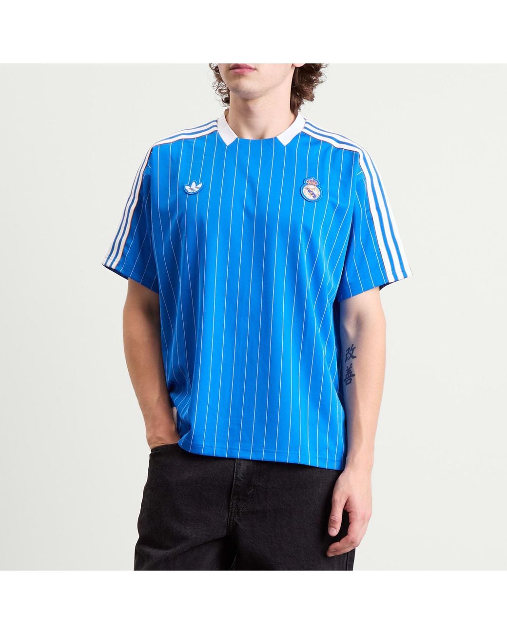 Adidas Blue Real Madrid Icon Jersey Top for men