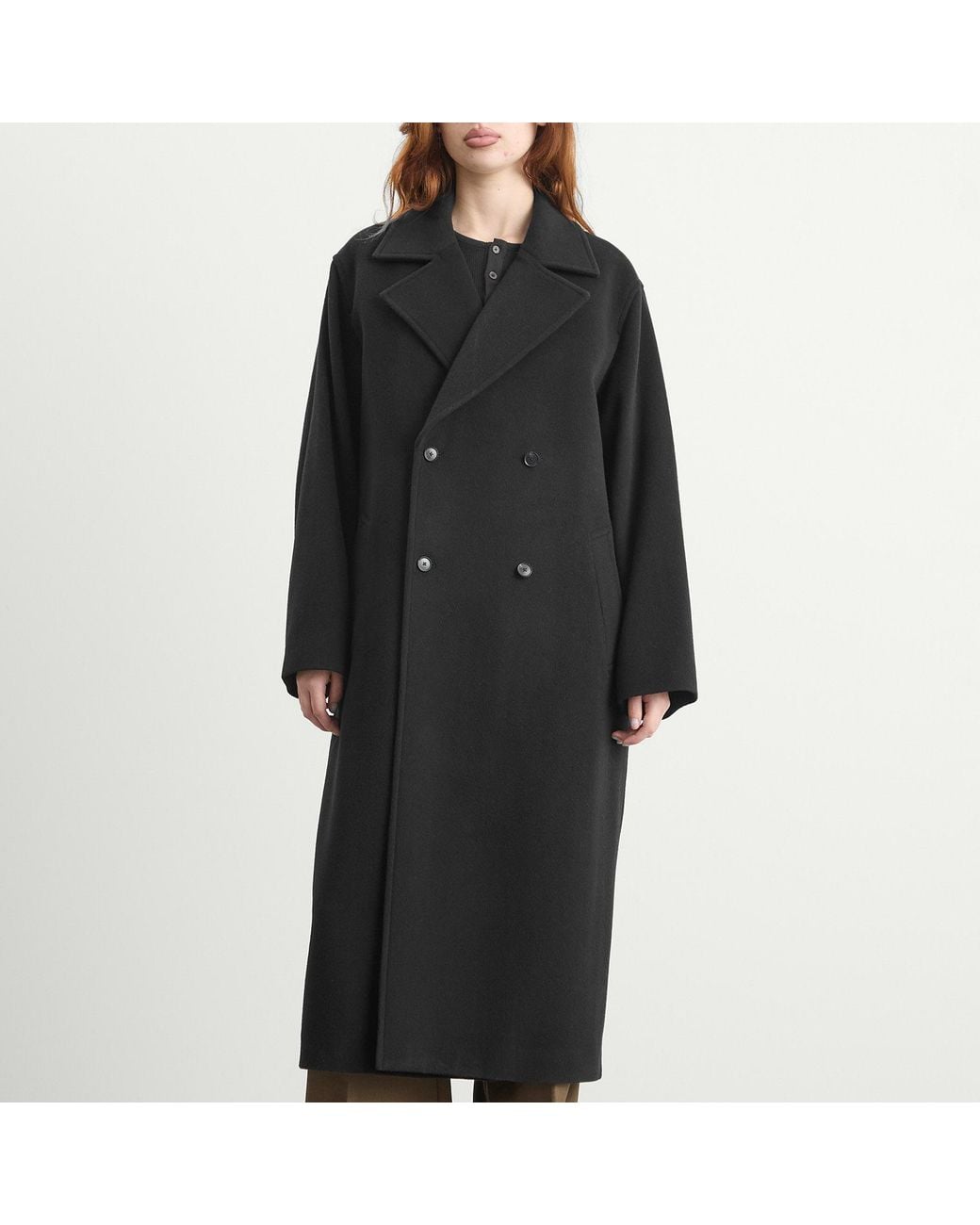 Auralee Black Mosser Chesterfield Coat