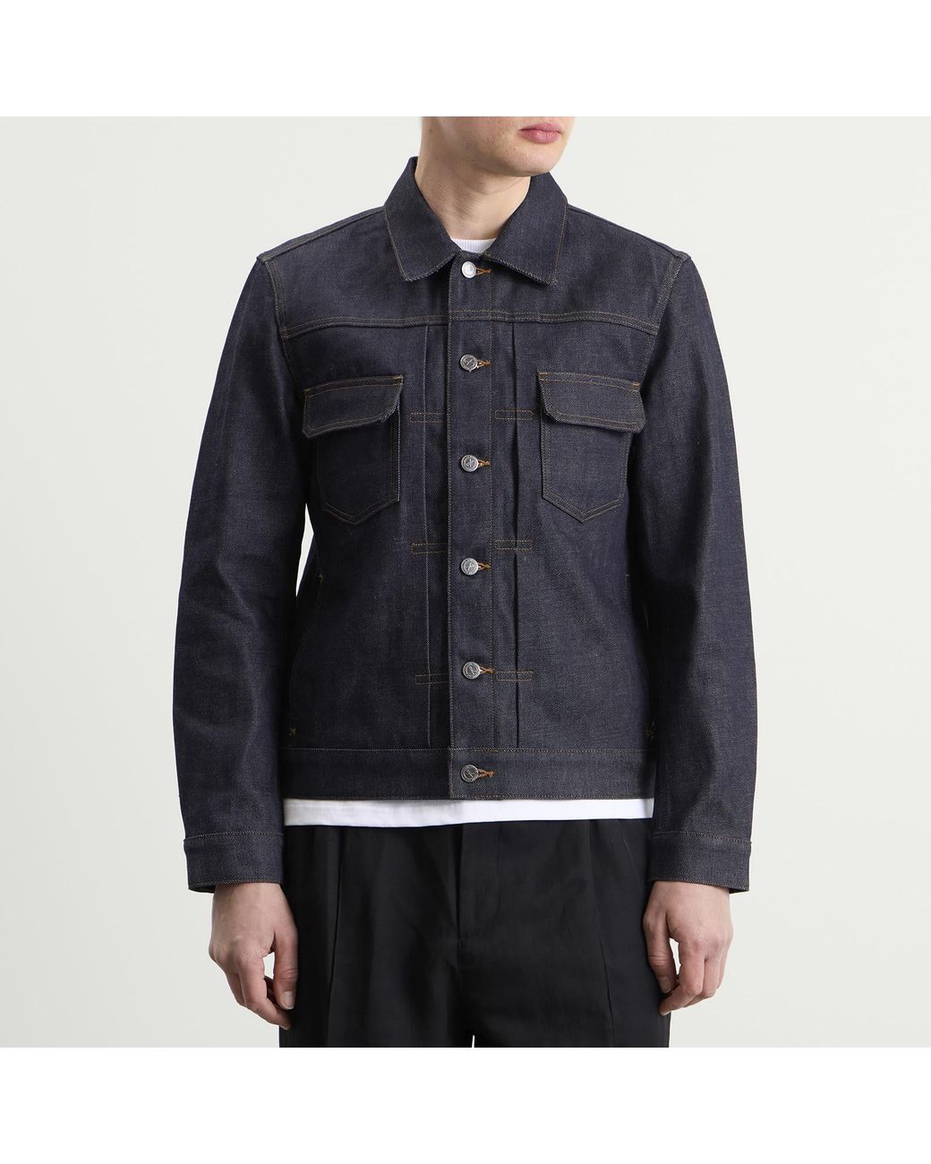 A.P.C. Blue Work Denim Jacket Indigo for men