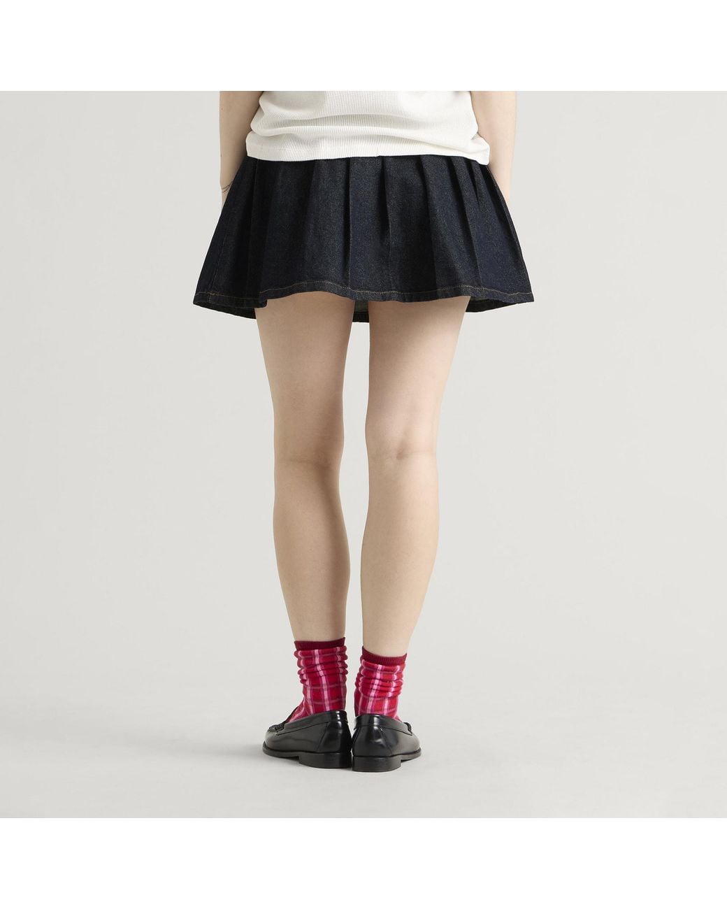 Damson Madder Black Dasha Mini Denim Skirt