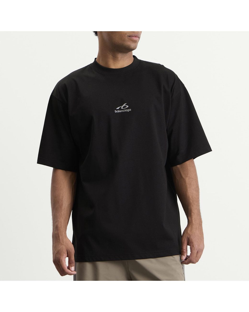 Balenciaga Black Logo T-Shirt for men