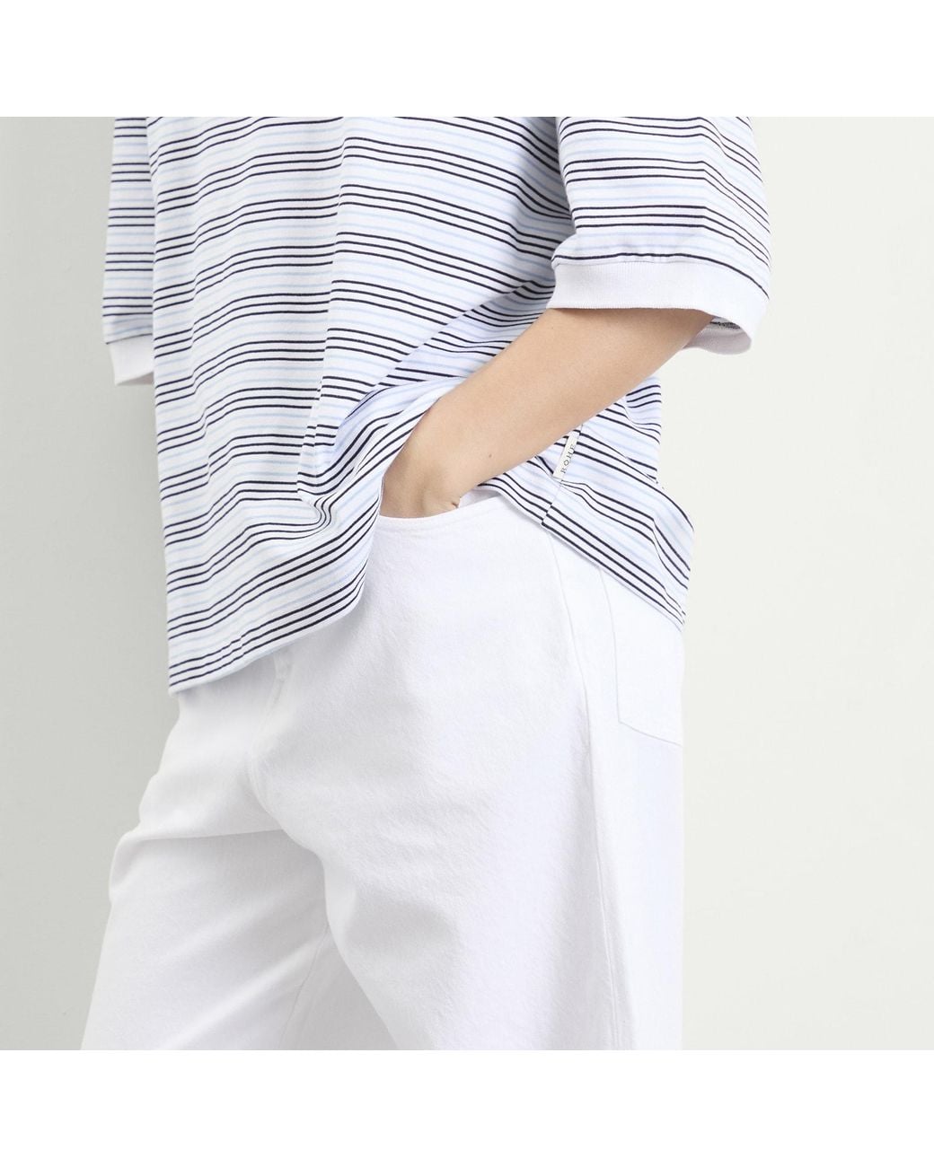 Rohe White Rohe Baggy Fit Turn-Up Denim