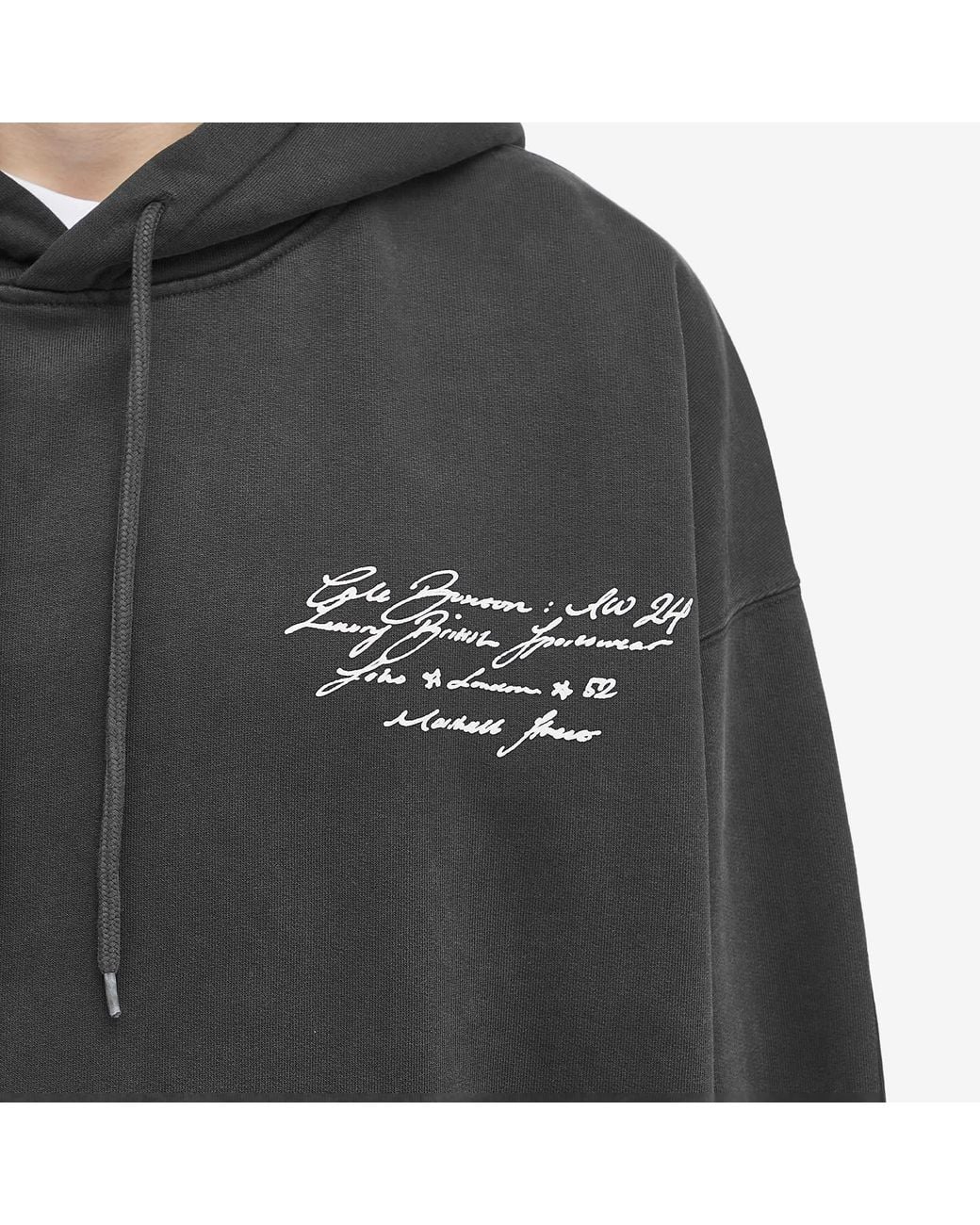 Cole Buxton Black Script Hoodie for men