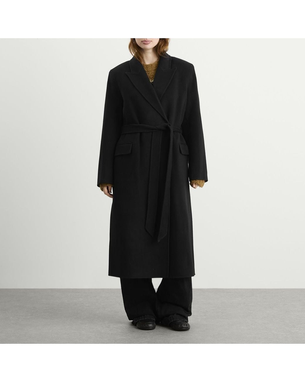 Acne Black Double Breasted Coat