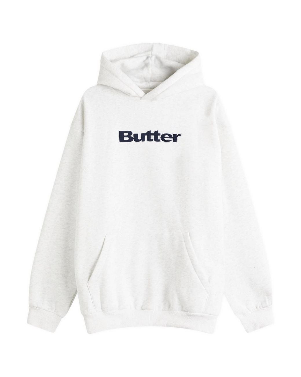 Butter Goods White Ripstop Logo Applique Hoodie for men