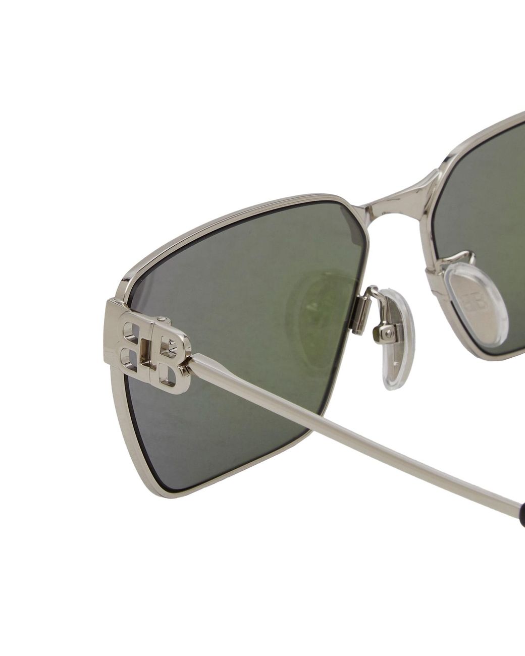サングラス BALENCIAGA Balenciaga - BB0374SK-003 - SILVER-SILVER-VIOLET Balenciaga BB0374SK Sunglasses 003 Shiny Shiny Silver - eye