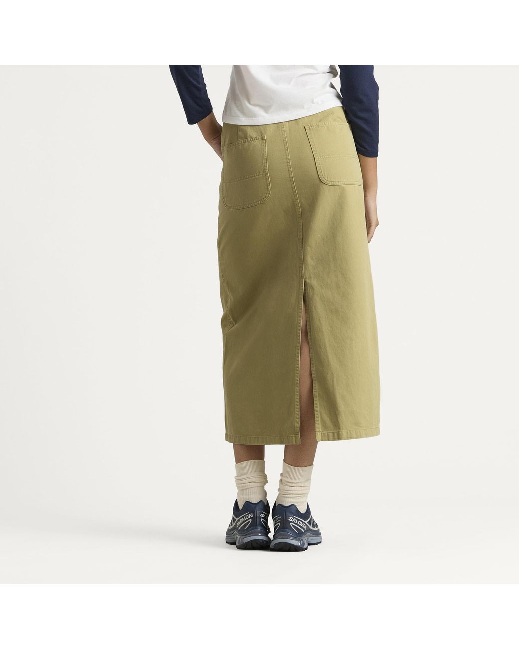 Gramicci Green 5 Pocket Midi Skirt
