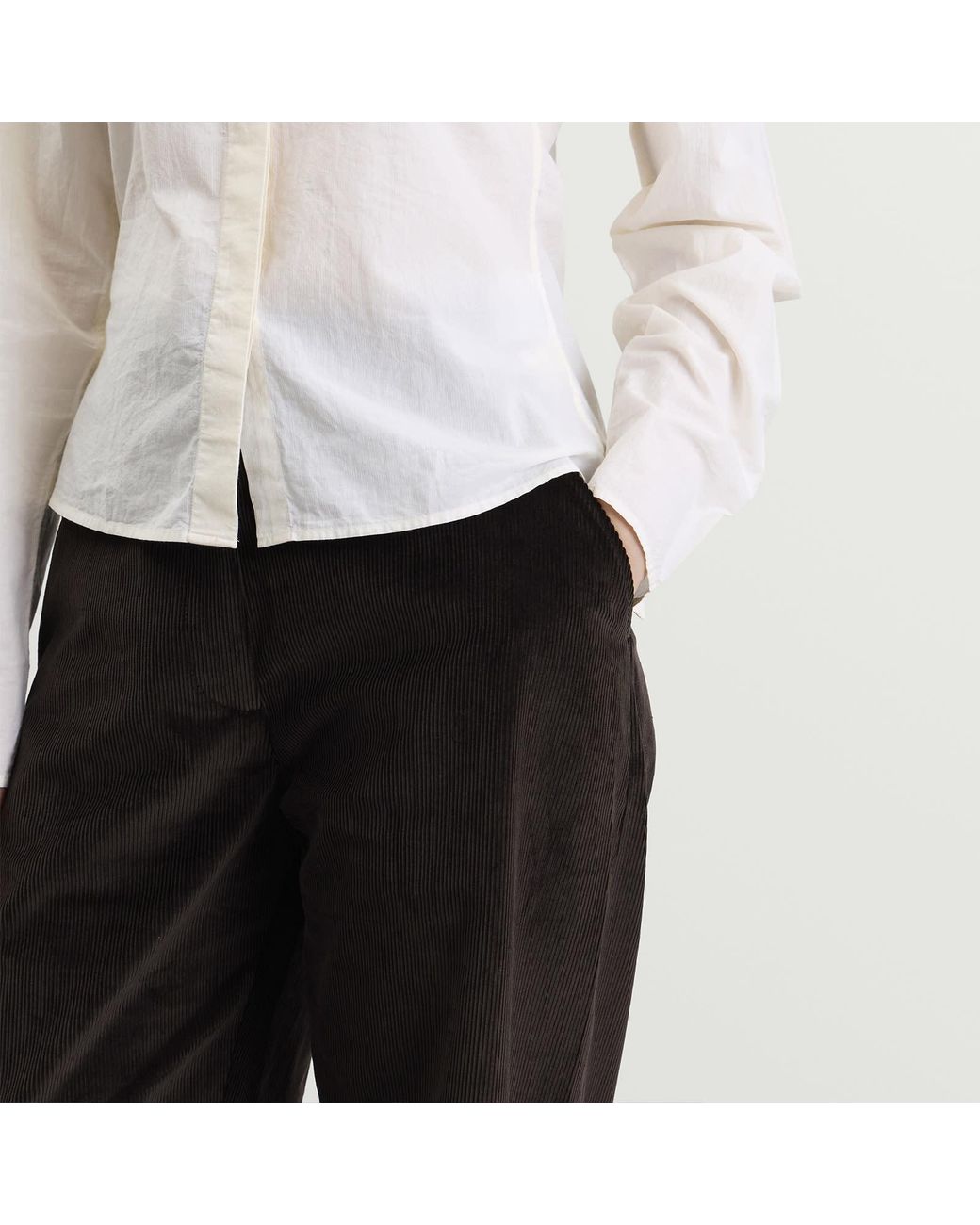 Studio Nicholson Black Grange Relaxed Curved Leg Pant