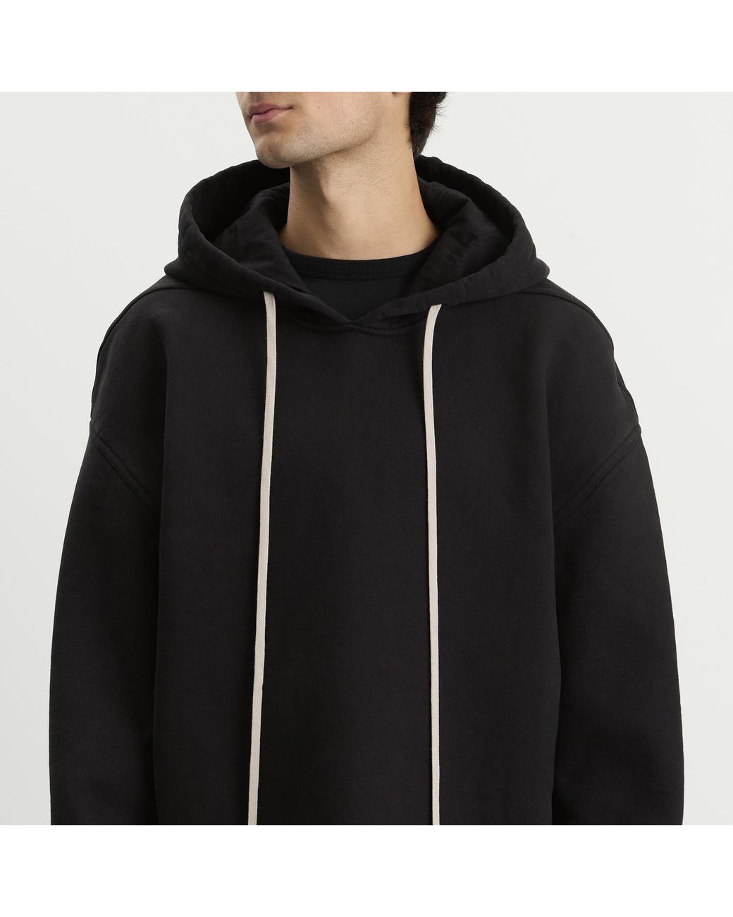 Rick Owens Black Peter Hoodie for men