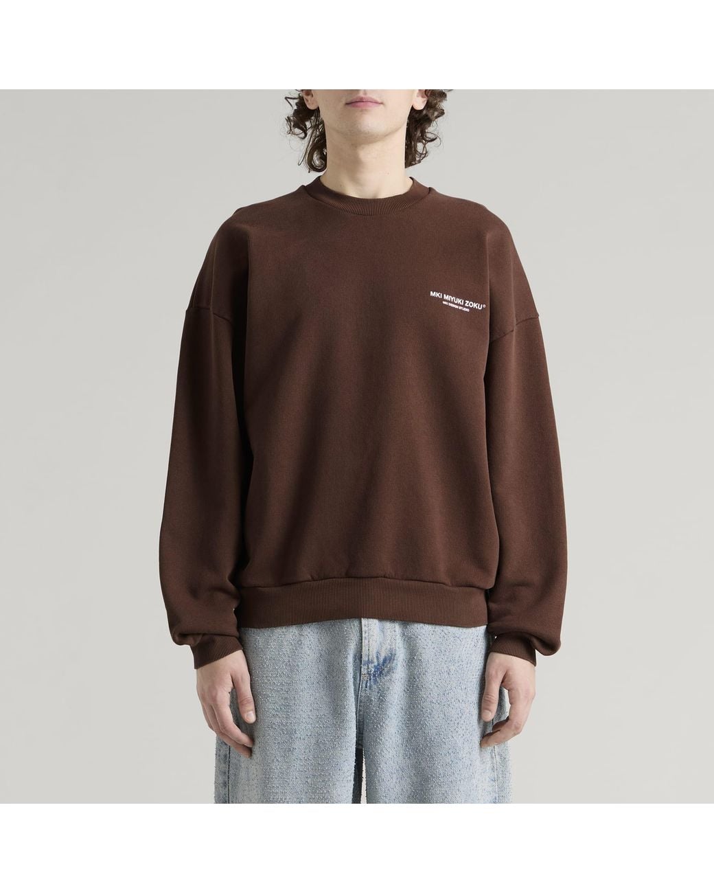 MKI Miyuki-Zoku Brown Design Studio Crewneck End. Exclusive for men