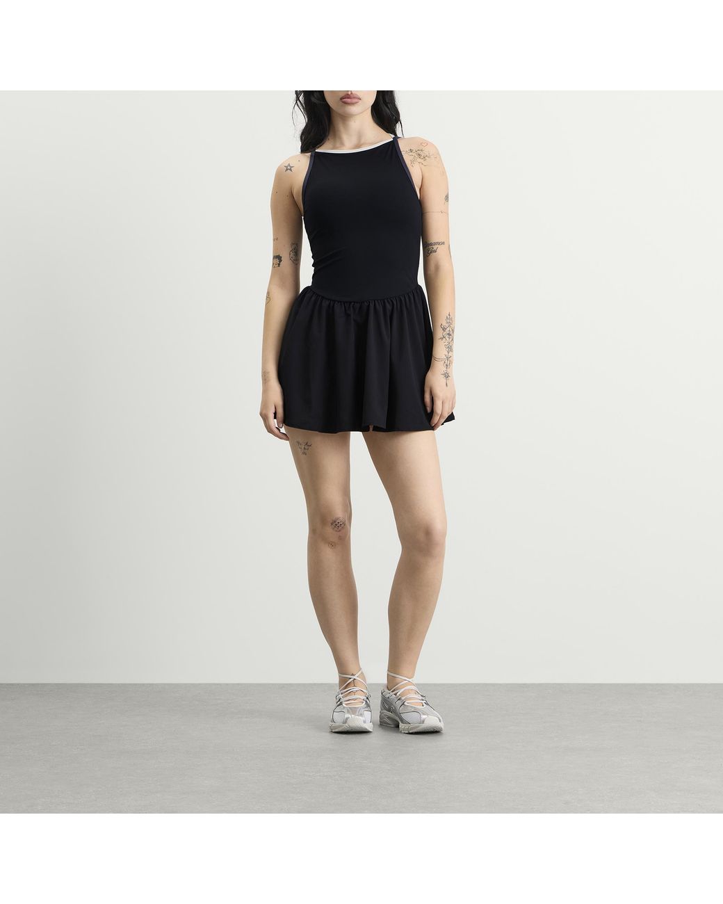 Tala Black Skinluxe Boat Neck Active Dress