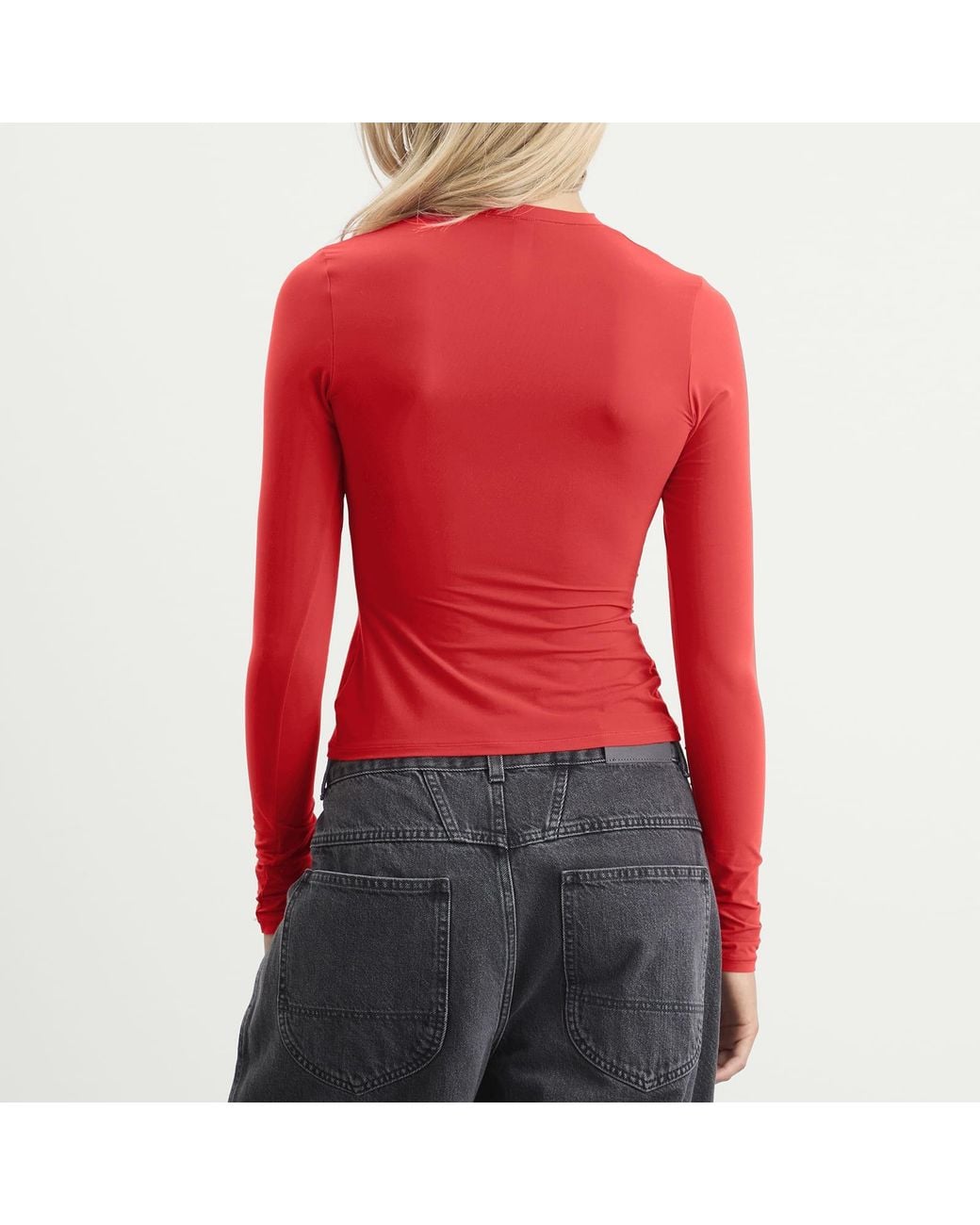 Skims Red Fits Everybody Long Sleeve T-Shirt