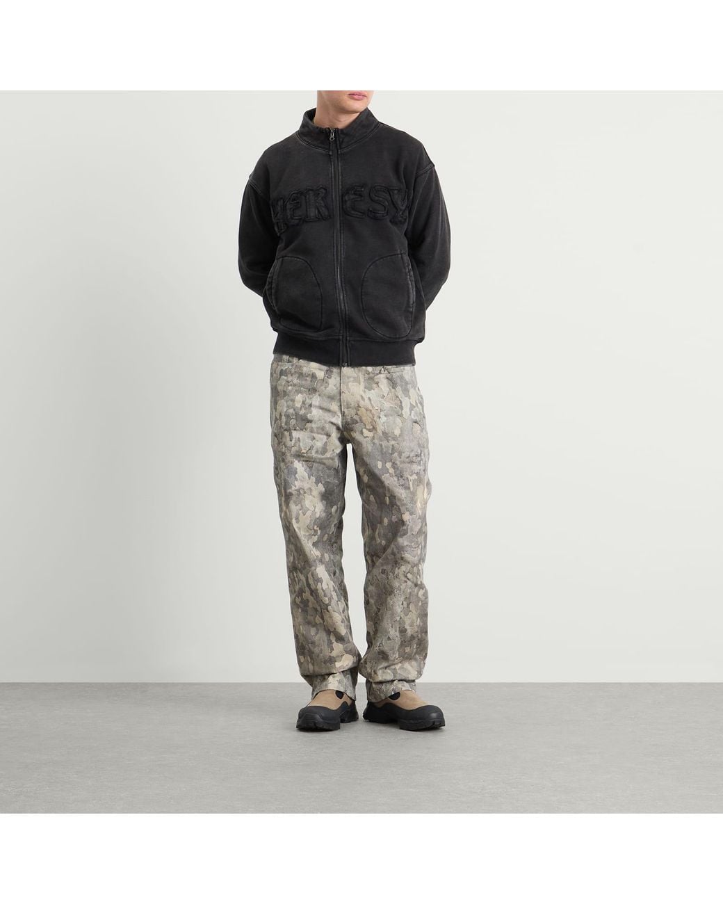 Heresy Black Dust Zip Sweatshirt for men