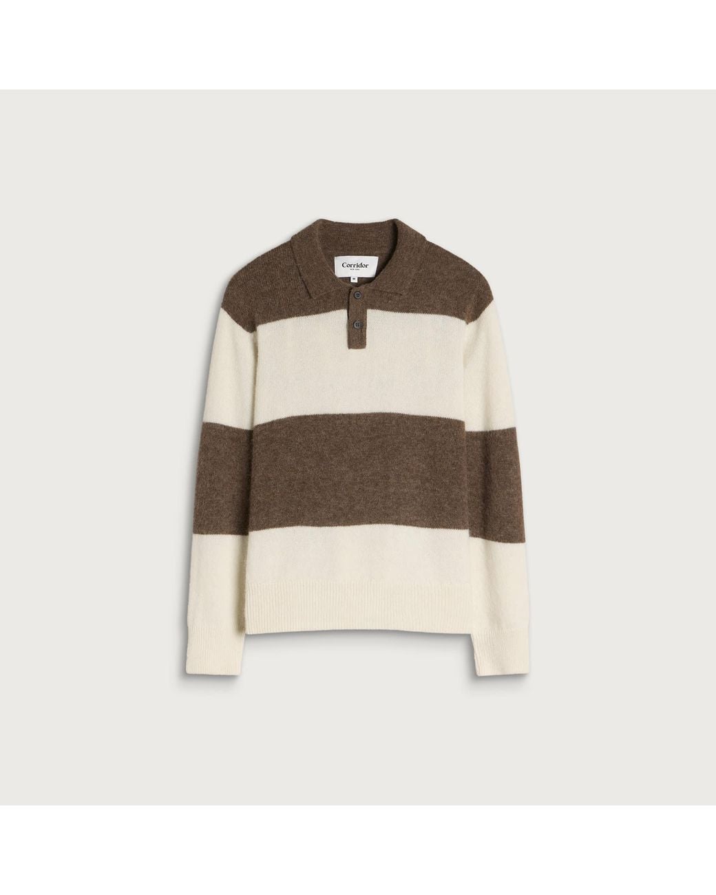 Corridor NYC Natural Brushed Knit Rugby for men