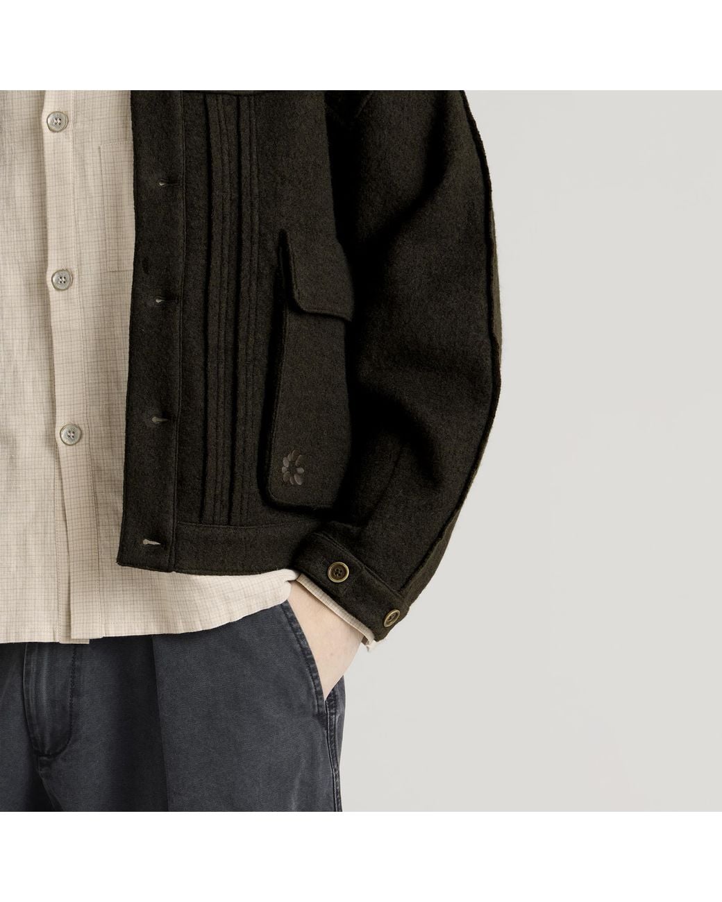 Ganter Black Cottonopolis Jacket for men