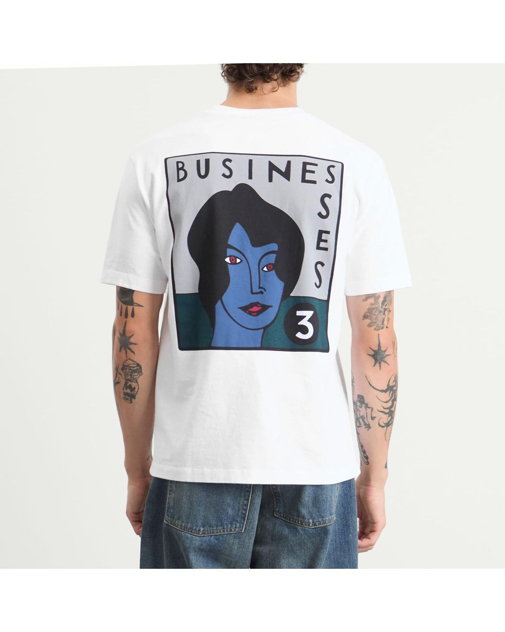 by Parra White Nothing Please T-Shirt for men