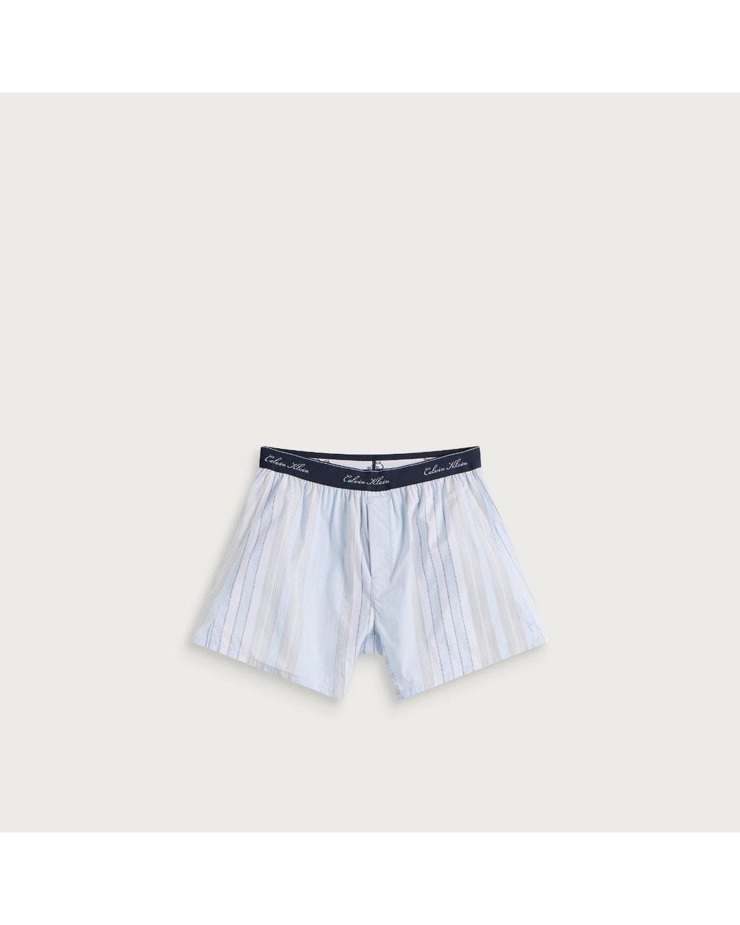 Calvin Klein Blue Poplin Script Boxer Short for men
