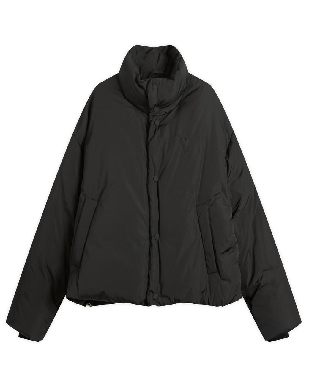 AMI Black Technical Taffetas Adc Down Jacket for men