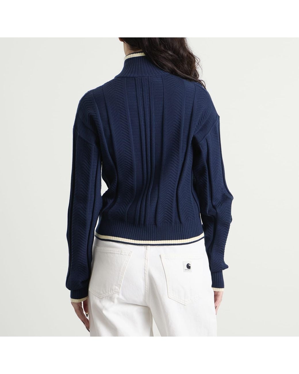 Adidas Blue Knit Firebird Track Top