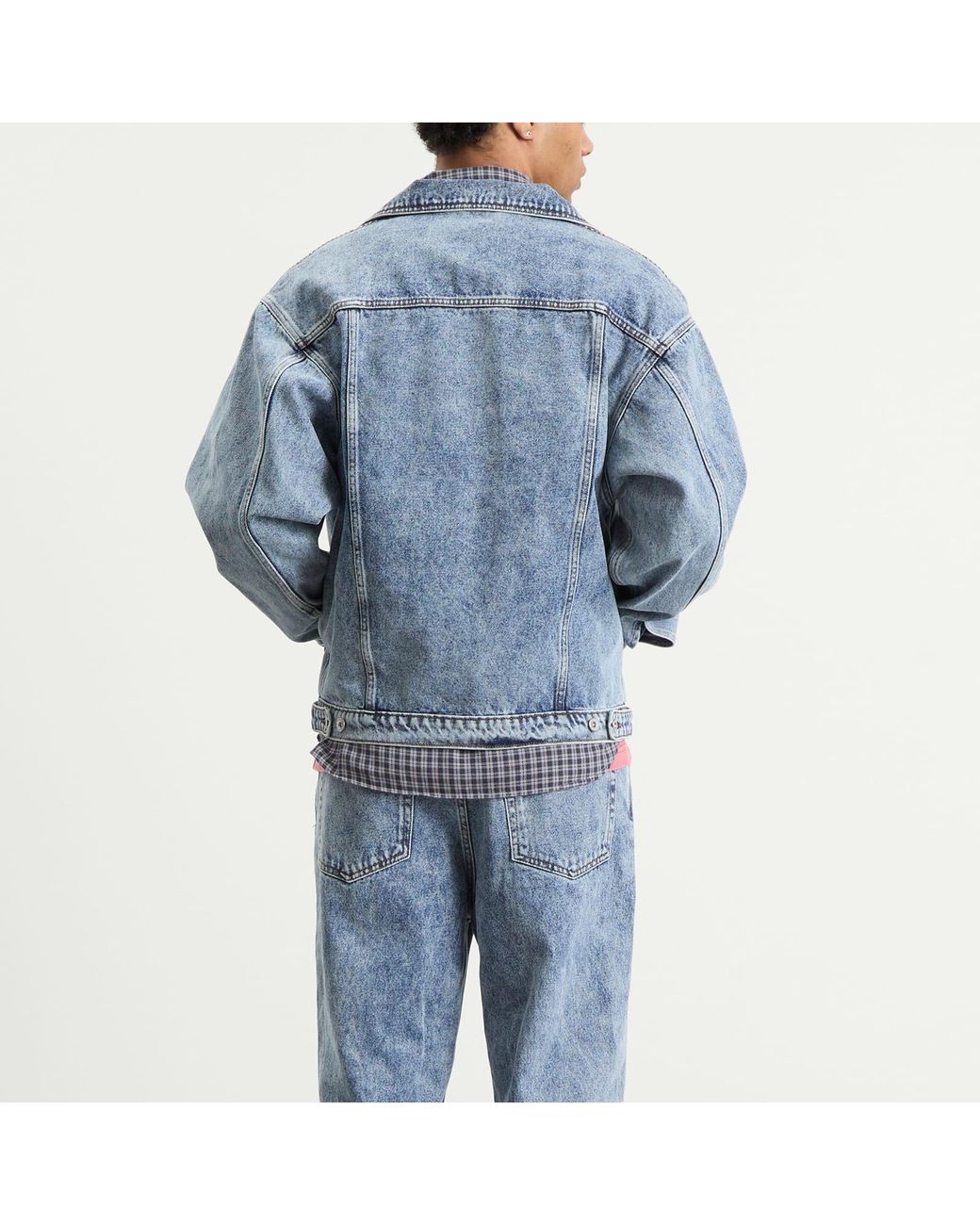 POLAR SKATE Blue Patrik Denim Jacket for men