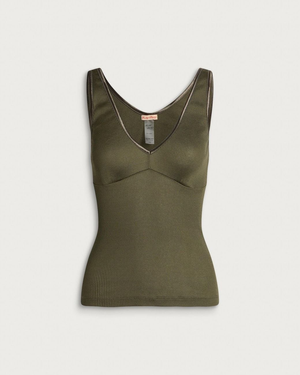 Fruity Booty Green V-Neck Tank Top