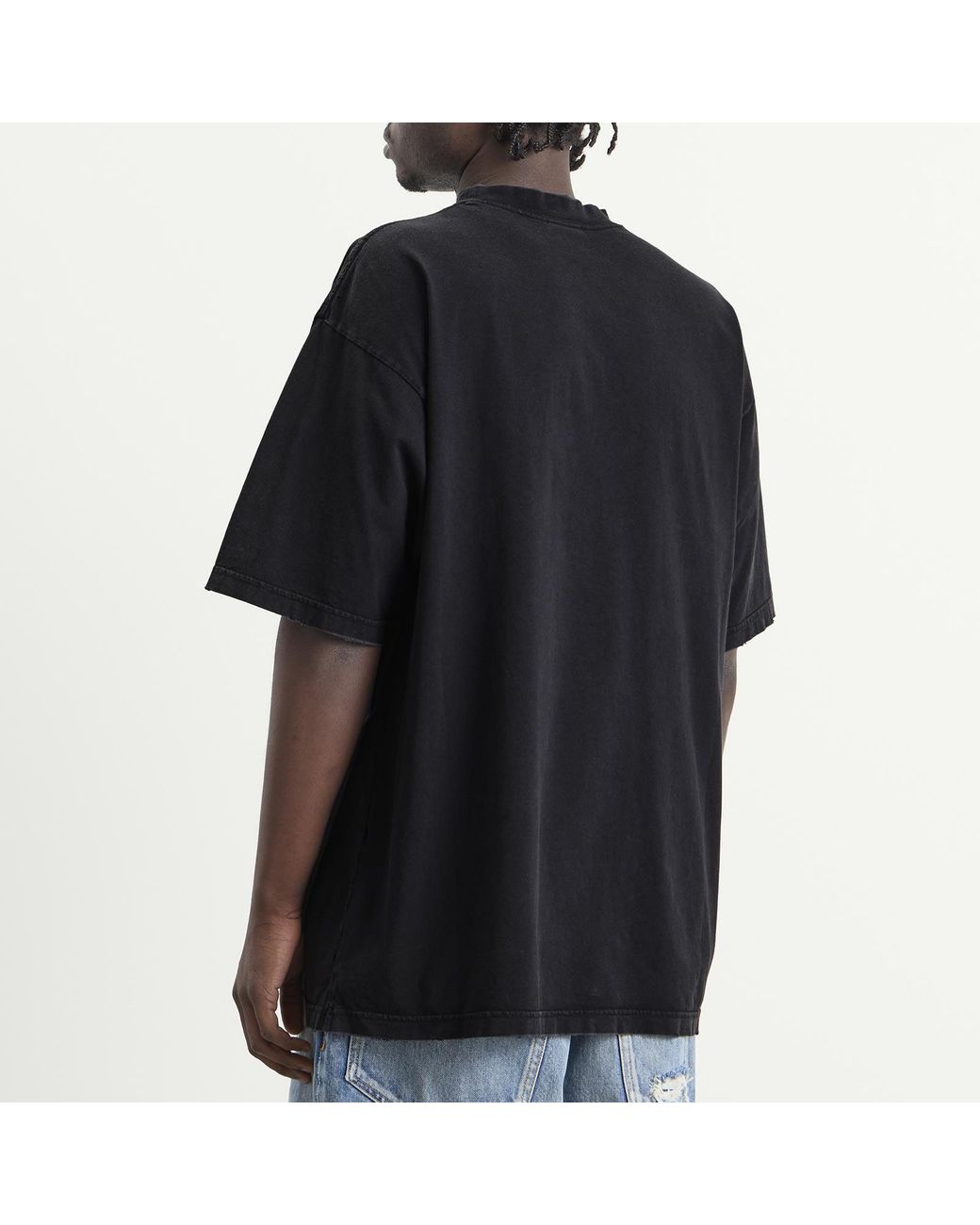 Balenciaga Black Graphic Logo T-Shirt for men