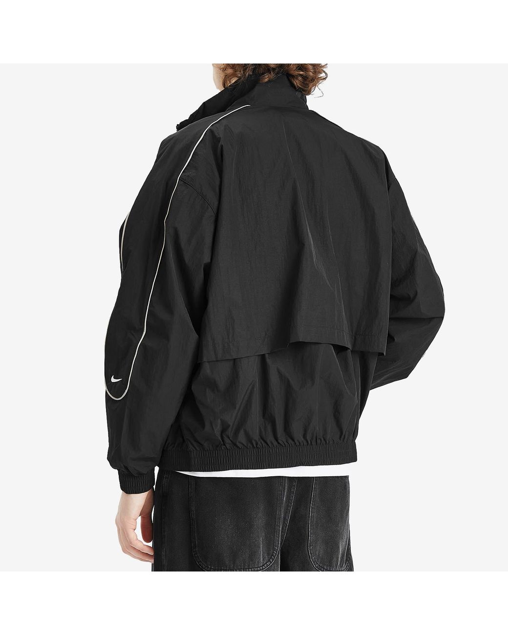 Nike Sportswear Solo Swoosh Woven Tracksuit Jacket in Black for