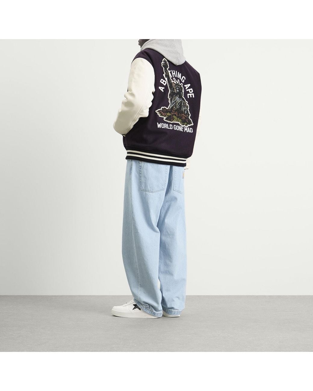 A Bathing Ape Blue Varsity Jacket for men