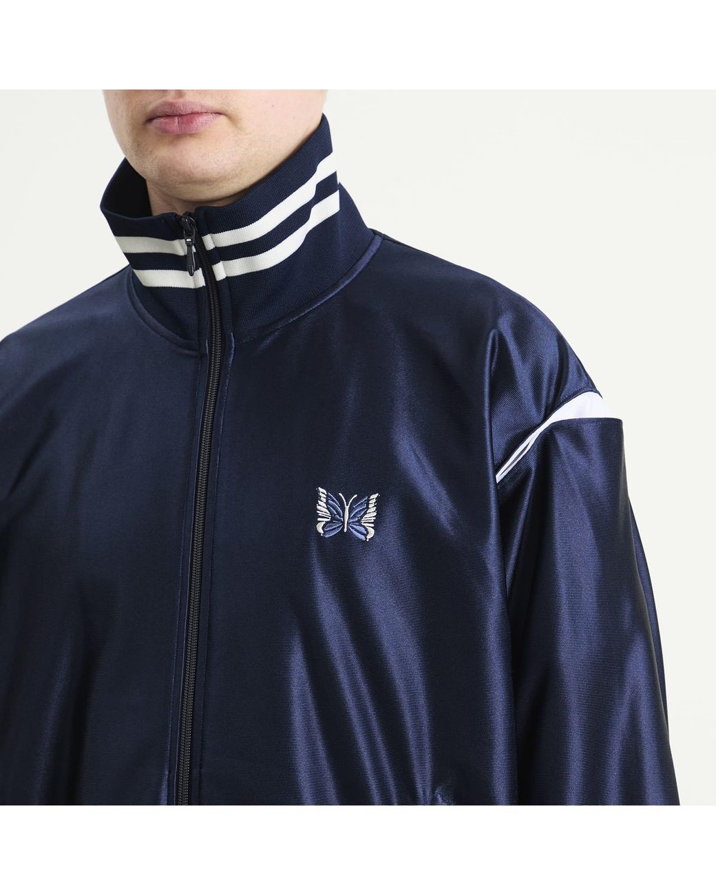 Needles Blue Sateen Track Jacket for men